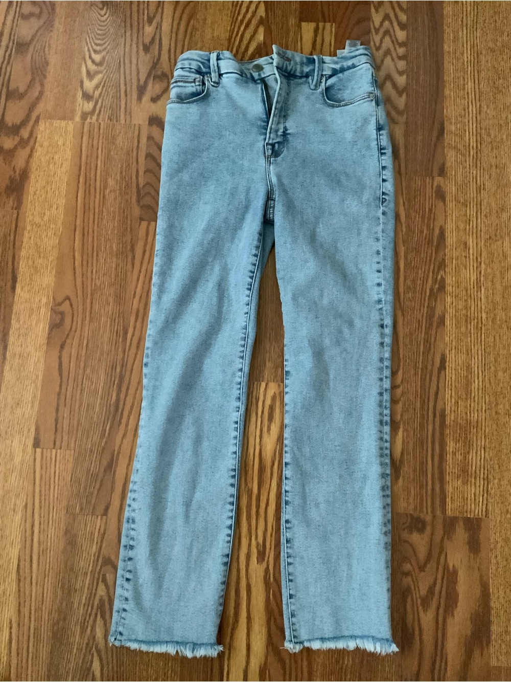 Good American Jeans Women High Rise Slim Skinny Light Wash Blue Size 4 #0029